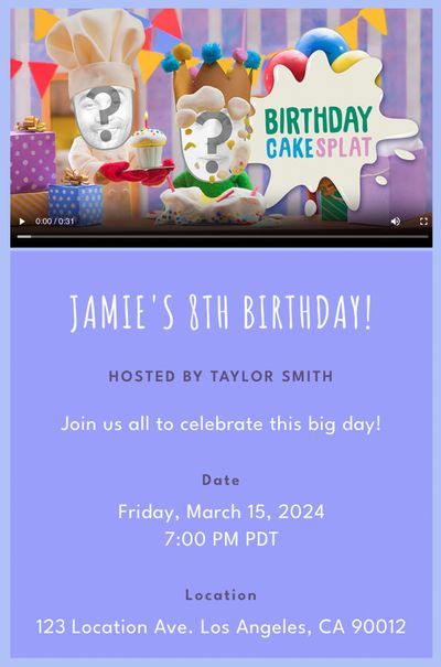 Personalized party invitations clearance online